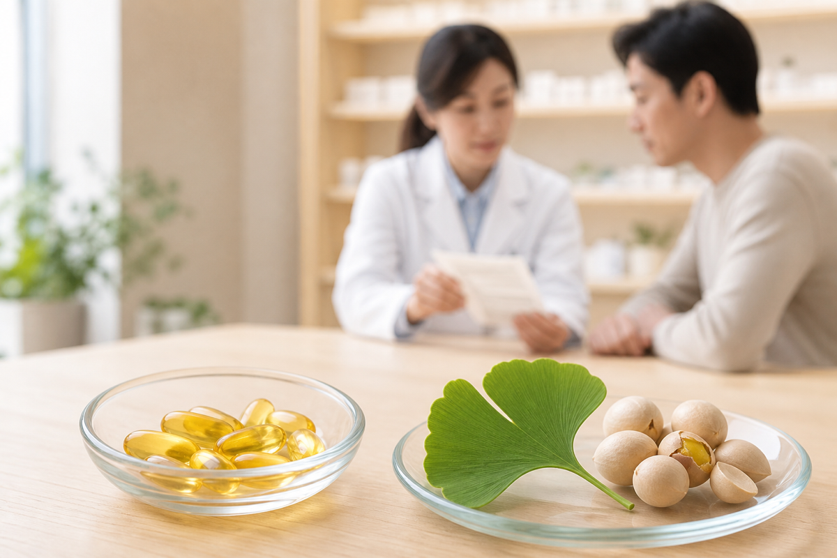 藥師說明魚油、PS、管花肉蓯蓉、Neudamens®、與銀杏葉、銀杏果差異